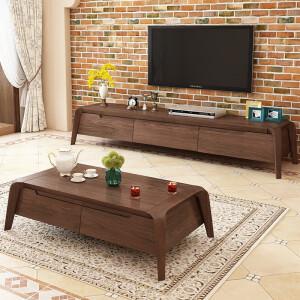 美式乡村电视柜茶几组合 简约现代小户型北欧电视柜 客厅家具套装