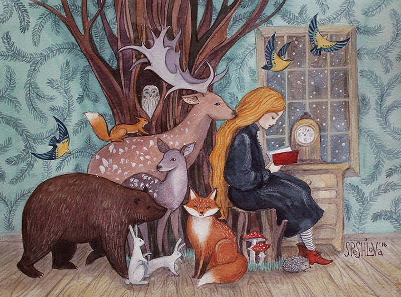 俄罗斯画师AnnWeaver笔下的童话树屋