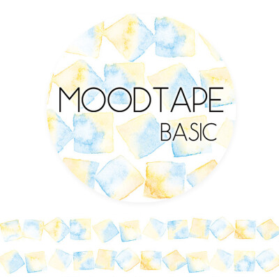 半米分装mood原创和纸胶带moodtape.BASIC-蓝橘方块满包邮