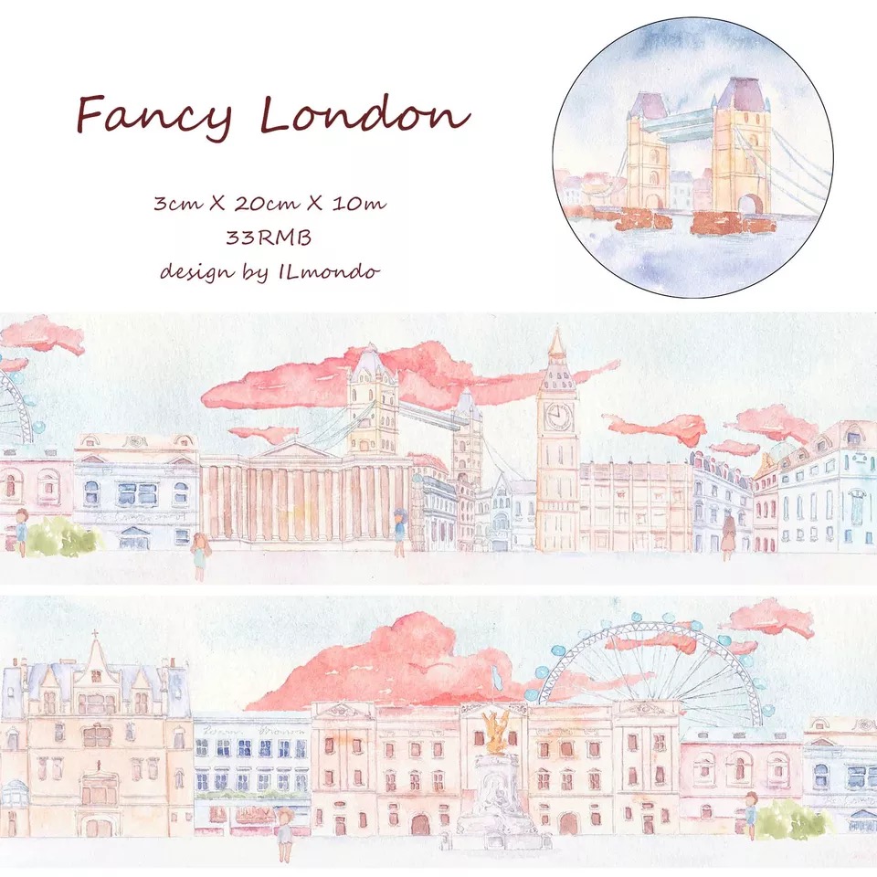 循环分装ILmondo原创和纸胶带 fancy london rt承制 风景满包邮