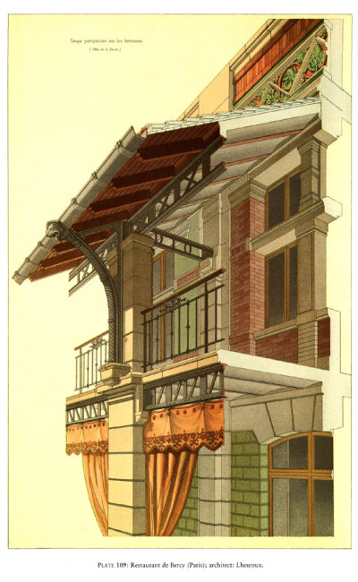 《Victorian Brick and Terra-Cotta Architecture》这是Pierre Chabat 编绘的一本良心好书，虽然叫维多利亚式，其实里面包含了很多乔治亚式的红砖建筑。除了严谨地再现了建筑结构，Chabat的精湛画工一直深得我心...…