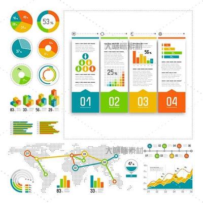 25个商务数据分析图统计数据eps格式Ainew8