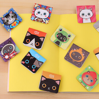 日韩文具可爱猫妃cat创意可爱 迷你猫咪磁力书签书夹 便利夹3枚入