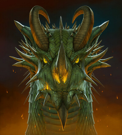 Big Face Dragon Head by ~wallace on deviantART