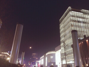 杭州西湖边夜景