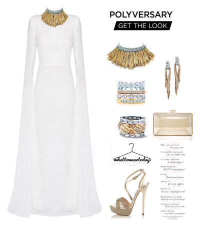 Alex Perry gown，Jimmy Choo sandal，Judith Leiber clutch，Tiffany jewels#2017#756