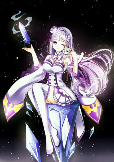 【来源P站，侵删】エミリア
画师：月華
艾米莉娅（亦译：爱蜜莉雅），《Re：从零开始的异世界生活》女主角。银发紫瞳，混血半精灵，银发美少女，EMT！ And搭档帕克。
动漫二次元原创/同人画/插画/手绘/女生头像/壁…