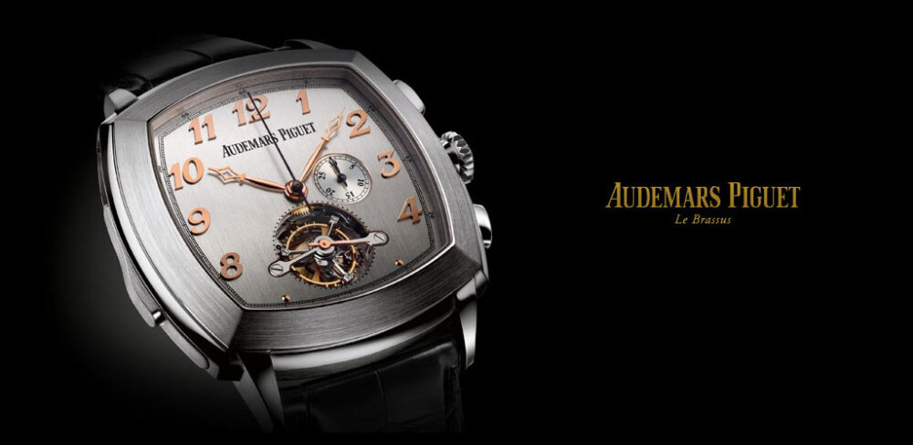 爱彼（Audemars Piguet）
爱彼（Audemars Piguet），世界著名三大制表品牌之一。1875年，两位钟表师Jules-Louis Audemars 和Edward-Auguste Piguet在瑞士品牌，潜心制作复杂功能机芯。爱彼传承并发扬着瑞士传统制表精粹，始终秉承“驾驭常规，铸就创新”的品牌理念。每一款爱彼作品都将品牌百年的精湛技艺浓缩于其中，正是工匠大师们的不懈投入，方才呈现出品牌超凡卓越的心血结晶。时光的流动在爱彼的手中具体而微，出类拔萃。
爱彼的标识AP，是取创始人Jules-Louis Audemars和Edward-Auguste Piguet两人姓的第一个字母“A”和“P”组成。 爱彼创办人一直醉心于制表艺术，专注于研制超薄机械零件，创制出精密复杂的机械表，屡获殊荣。