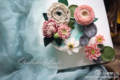 豆沙裱花蛋糕