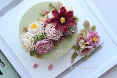 豆沙裱花蛋糕