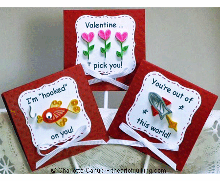 quilled Valentine Lollipop Covers