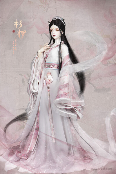 龙魂人形社 限定 BJD SD 娃娃 动漫 玩具 人偶手办 异闻卷轴 杜鹃花仙·杉椤 1/3 古风女娃