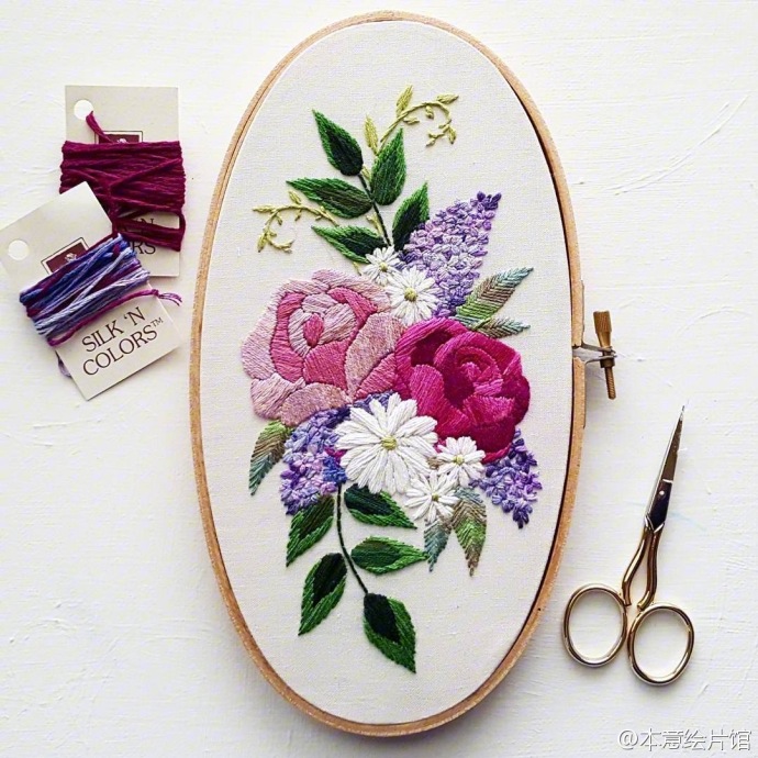 #手作#清新的花草刺绣艺术。| namaste_embroidery，更多：O网页链接 ​​​​