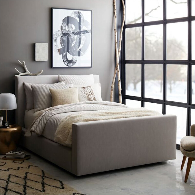 装典 北欧现代时尚简约卧室布床双人床小户型1.8米1.5M婚床BMC125