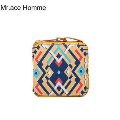 Mr.ace Homme女士短款钱包简约零钱包时尚两钱夹韩版印花多卡位