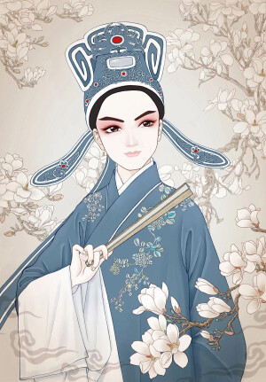 越剧《盘妻索妻》里的梁玉书（ps.图来自堆糖用户  小熊不二君）