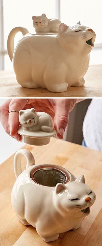 萌萌猫茶壶