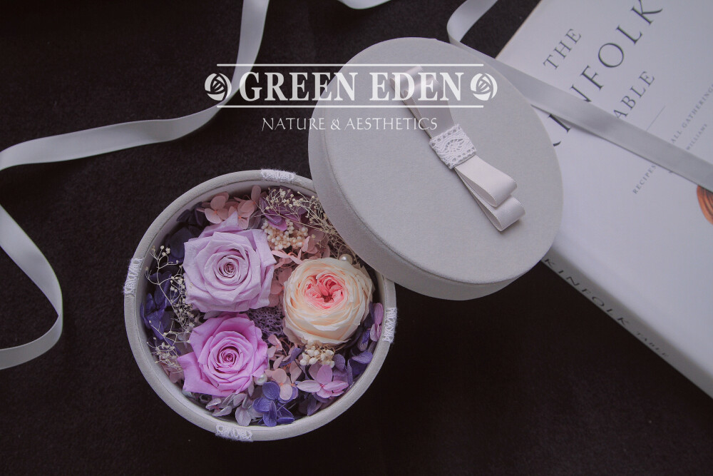 Green Eden 伊甸园 永生花礼盒玫瑰保鲜花生日祝福礼物