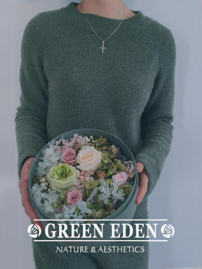 Green Eden 伊甸园 永生花礼盒奥斯丁玫瑰保鲜花生日祝福