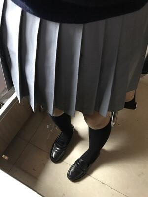 秋冬日系正统制服学院风JK纯色百褶裙子有内衬半身裙