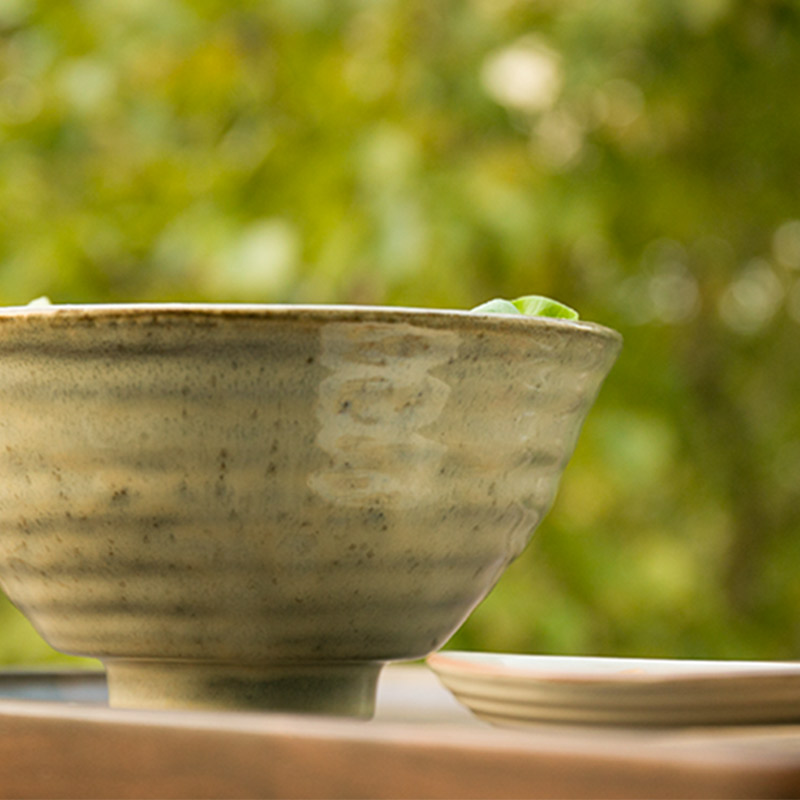 朵颐创意餐具复古绿碗陶瓷碗大号汤碗饭碗家用面碗瓷碗创意大碗
