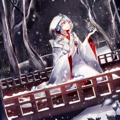 初音未来 雪未来 画师：豆の素 本作品pixiv id=52945303