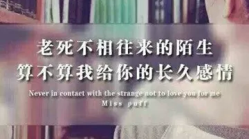 世间最无情的话
莫过于此