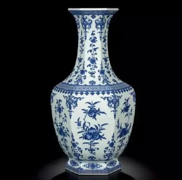 清）乾隆青花六角形花瓶- 高清图片，堆糖，美图壁纸兴趣社区