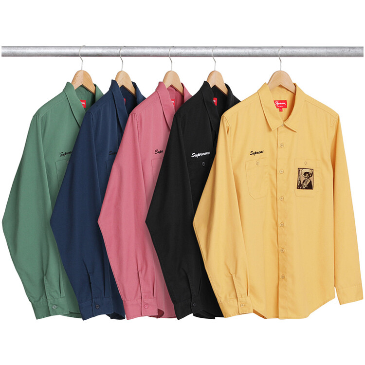 在途 潮玩艺 SUPREME 17SS ZAPATA WORK SHIRT 衬衫