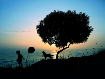 绝美的意境剪影摄影图片