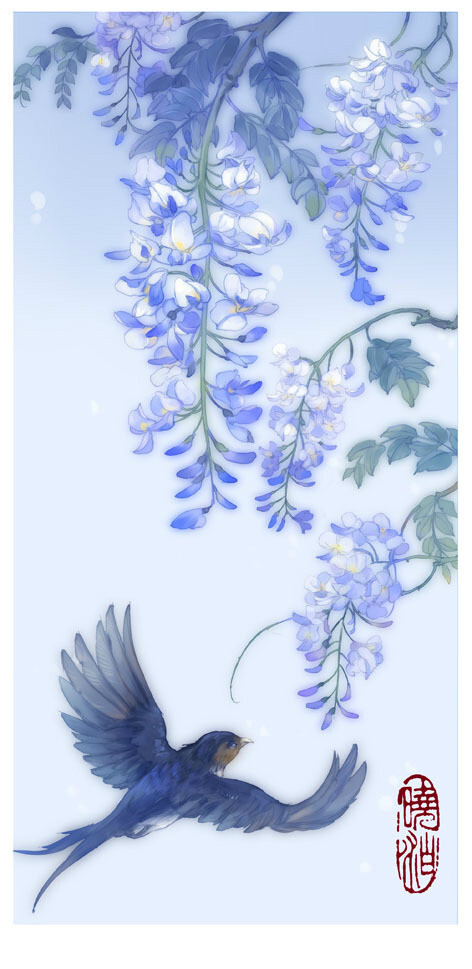 紫藤古风绘师晓泊21