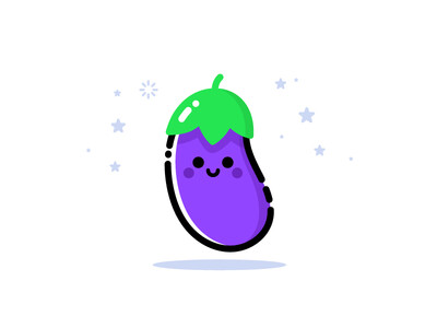 Eggplant/ / 茄子 / icon / 小图案/ 趣味 /设计/dribbble