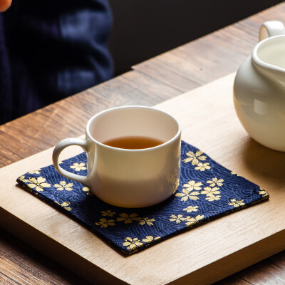 纯白功夫茶杯小茶杯茶盏茶具 骨瓷带把手主人杯 白瓷茶杯品茗杯