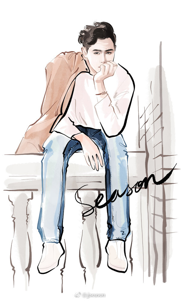 #jjseason插画# #season明星插画# ----- @阮經天 魅力帅气登上《风度men's uno》3月刊封面。 ​​​​