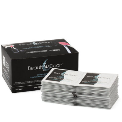 BeautySoClean Cosmetic Sanitizer Wipes 100 Wipes product smear.