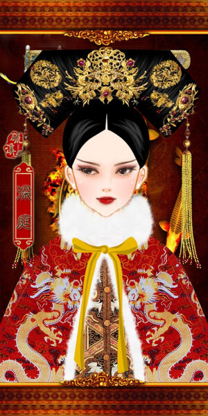 彩虹堂，古风，手绘，美人，清宫