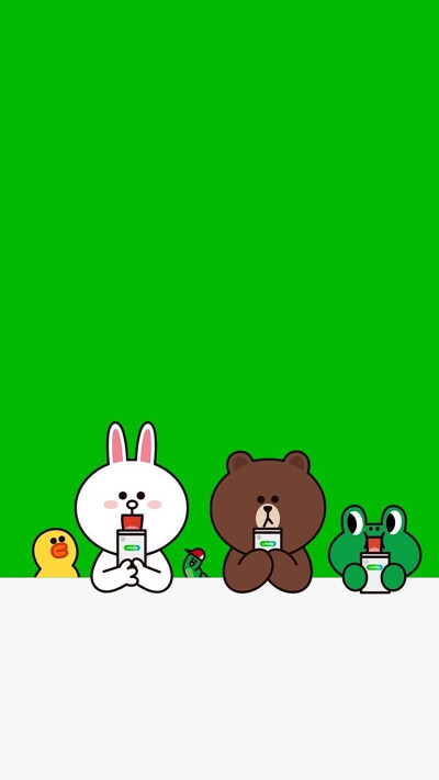 line friends 壁纸 iPhone 可妮兔布朗熊 