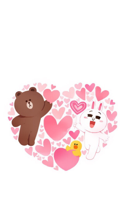 line friends 壁纸 iPhone 可妮兔布朗熊 