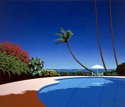 游泳池 ｜Hiroshi Nagai (永井博) ​​​​