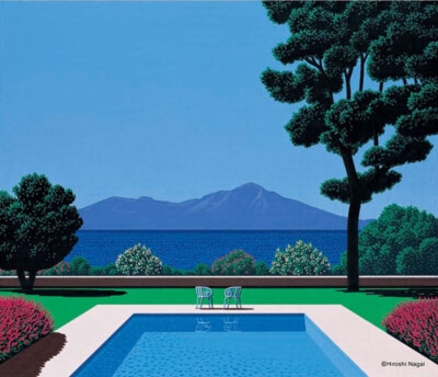 游泳池 ｜Hiroshi Nagai (永井博) ​​​​