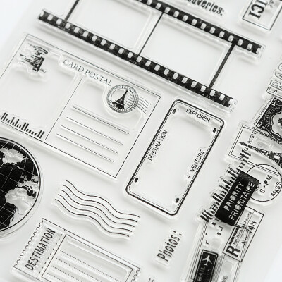 洛林 创意硅胶透明印章 手帐DIY必备 透明硅胶旅行印章