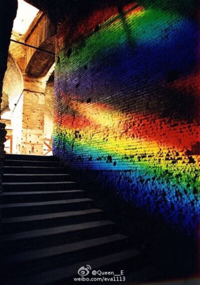 Peter Erskine (American, b. 1941, New Haven, CT, USA) - 1: Spectrum of Time, Rainbow Sundial calendar, 1999 Permanent Installations. 2,3,4,5: New Light On Rome, 2000 Spectrum Sunlight on Aula Stairs.T…