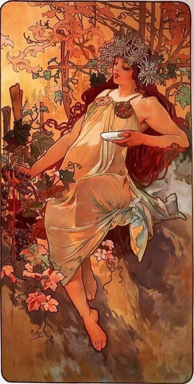  Summer,Alphonse Mucha[捷克]
如果美不能永存，就记住它最好的样子