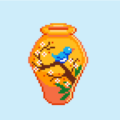 dotpict 像素画精选 来源Twitter作者 JM‏ @pxxpxillustrate A vase for today's #pixel_dailies! @Pixel_Dailies