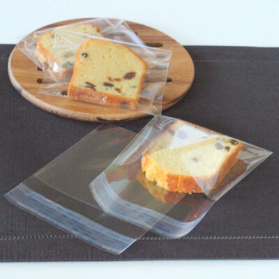 日本制FUKUSUKE 磅蛋糕包装袋 自封粘贴100枚原装