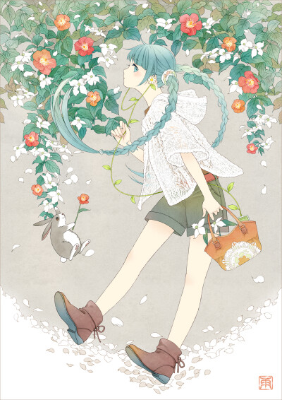 初音未来 画师：雨 本作品pixiv id= 26233578