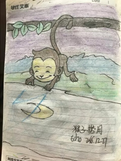 第一次画儿童蜡笔画，希望大家指导一下