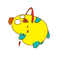 拇指鸡：体型Q萌，适合抱着靠着，眼神呆萌，呆滞，木讷的感觉。
在心脏的地方贴了一个胶贴，表达脆弱敏感的心灵。
属于玩偶大师旗下拇指家族动物中的其中一只
它是拇指家族的成员，黄色的身体，蓝色的四肢，
头上的…