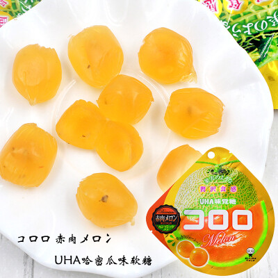 日本进口糖果UHA悠哈味觉糖哈密瓜软糖100%果汁软糖QQ水果糖