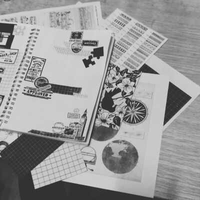 黑白手帐排版｜祭川木